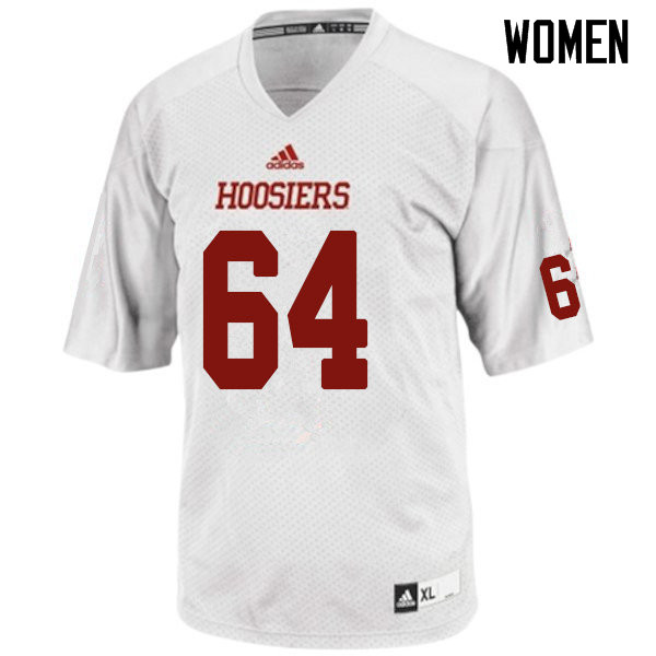 Women #64 Ryan Smith Indiana Hoosiers College Football Jerseys Sale-White